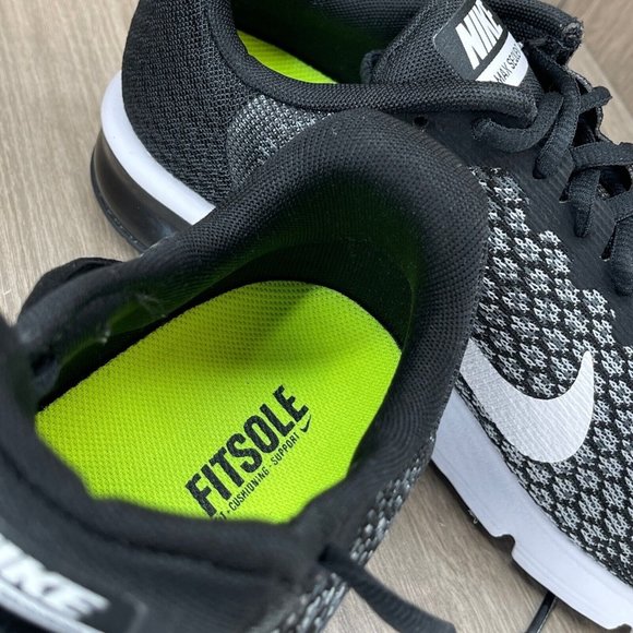 Nike Sneakers Womens Sz 9.5 Air Max Sequent 2 Athletic Running Shoes Black White - Picture 10 of 11